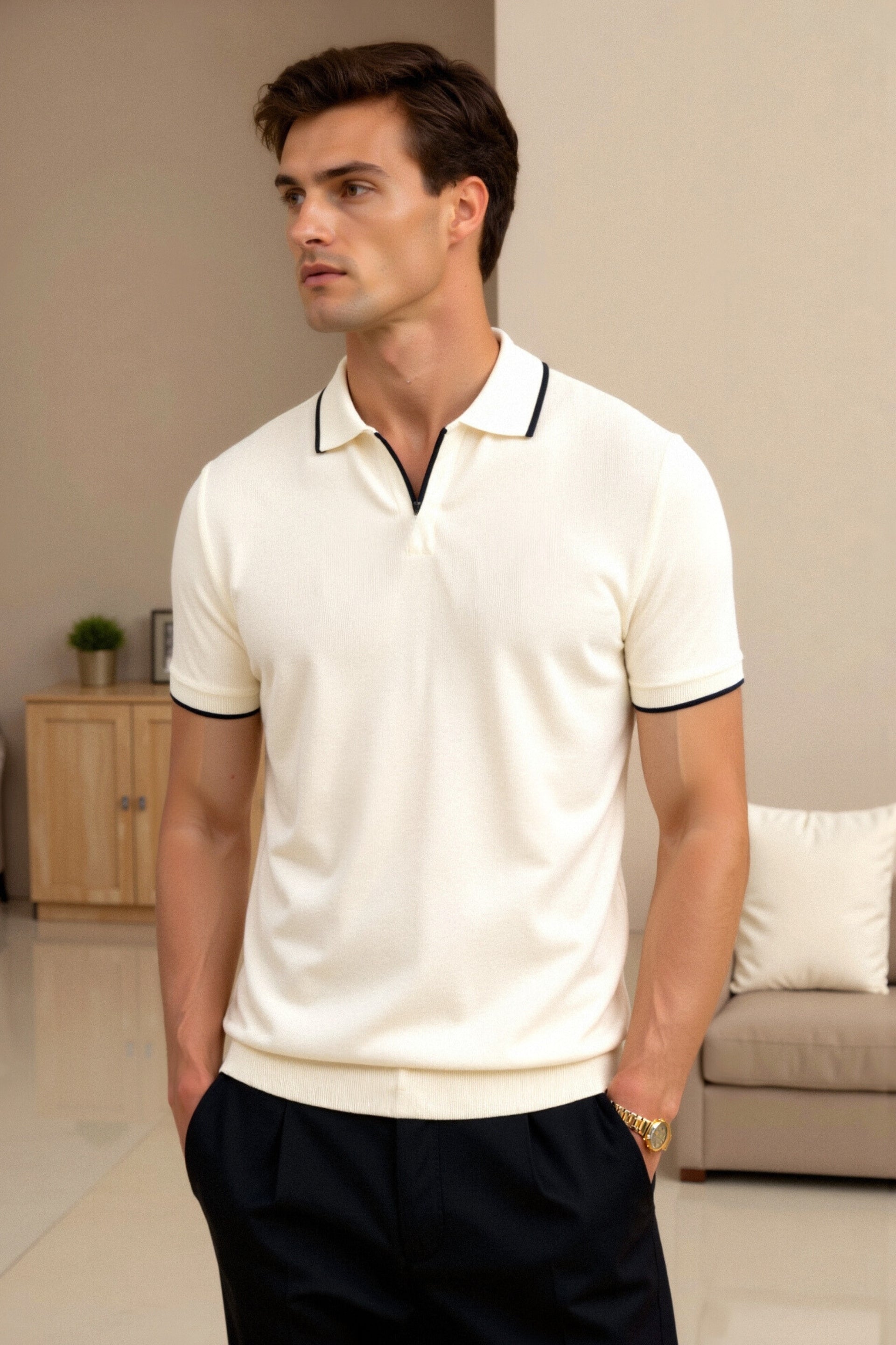 NOBA Contrast Slim Fitted Polo