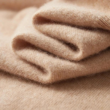 100% CASHMERE POLO ZIP UP